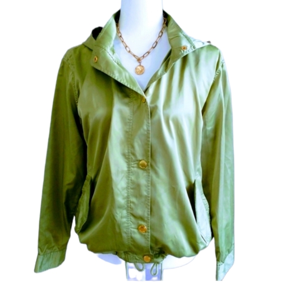 MICHAEL KORS Sage Green Windbreaker Jacket - Picture 1 of 11